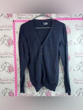 Divided cardigan sweater button up  Dark Navy Blue Button Cardigan
